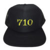 710 Trucker hat Yellow on Black Front View